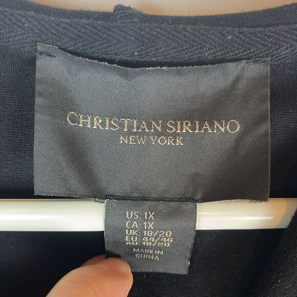 Black Christian Siriano Soft Light Hooded Jacket - Picture 4 of 7